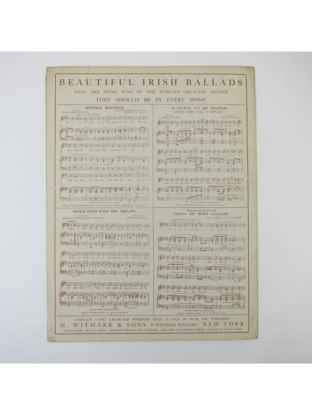 Sheet Music Love Me In The Morning Early My Hometown Girl Comedy Antique 1916